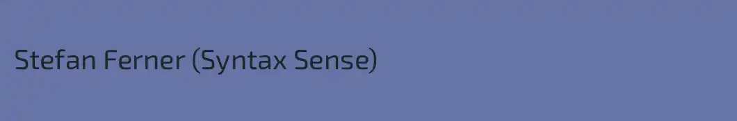 Stefan Ferner (Syntax Sense)